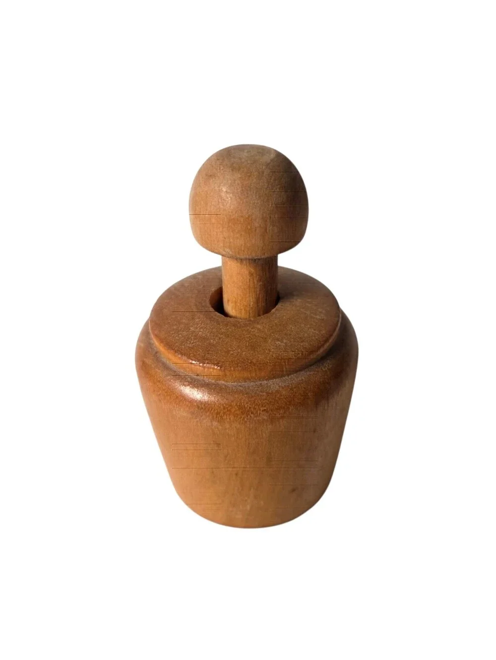 Vintage Butter Stamp Press Decorative Wooden Mold Agricultural Design Imprint